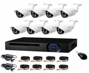 Just SimplifiedSA Complete 8 Channel CCTV D.I.Y Kit with 900TVL HD Day, Night Indoor & Outdoor Cameras - Includes 500GB HDD Wired Sensor Security System