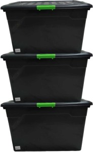 SMTE Plastic 85L storage box Rengrind set of 3 Storage Basket