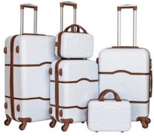 Suit case 5-Piece-Luxury-Vintage-Inspired-Luggage-Set-002 Cabin & Check-in Set 4 Wheels - 28 inch
