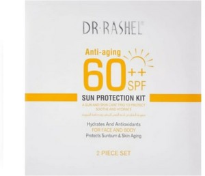 Dr Rashel Sunscreen - SPF 60 PA++ Sunscreen - SPF 60 PA++ Anti-Aging 60+ SPF - 2 Piece Sun Protection Kit