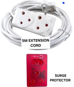 DH PRO EXTENSION CORD 5M WITH SURGE PROTECTION ADAPTER 4  Socket Extension Boards