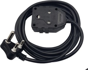 GOODACE 3M Heavy Duty 16A Extension Electrical Lead / Cord / Cable Black 2  Socket Extension Boards