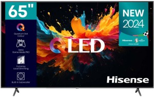 Hisense 165 cm (65 inch) QLED Ultra HD (4K) VIDAA Flat-Panel TV, Smart TV