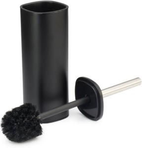 Shopcom Black Square Toilet Brush Set Toilet Brush  with Holder