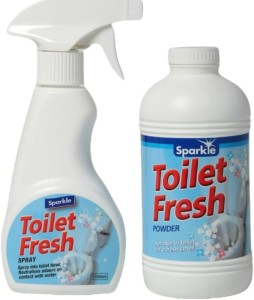 Sparkle Toilet Fresh Spray 250ml and Powder Toilet Cleaner