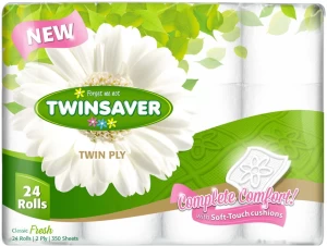Twinsaver 2 Ply Toilet Paper Roll