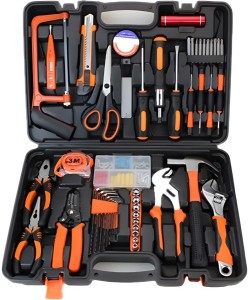 lilhe 50pcs Multifunction Home Hardware Tool Set With Storage Case Tool Box