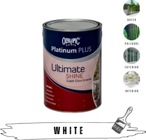 Olympic Paints Ultimate Shine Super Gloss Enamel White Enamel Wall Paint