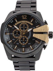 Diesel Diesel Mega Chief with Gold detail Stainless Steel Men's Watch - Parallel Import Analog Watch  - For Men