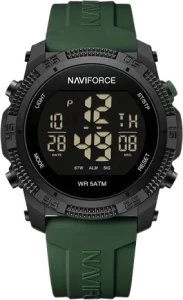Naviforce Digital Sports Watch – Black with Green Strap Digital Watch  - For Boys & Girls