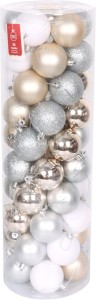 Santa's Trading Bauble Gold Hanging Ornaments for Indoor Use