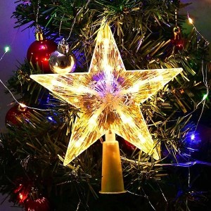 AERBES 5 LEDs 18 cm Gold Flickering Star Light