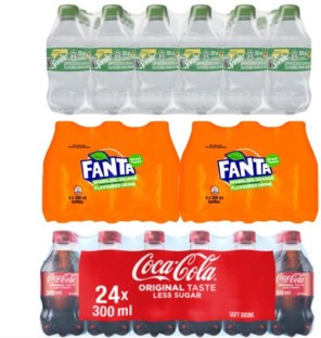 Coca-Cola Sprite Lemon Lime & Fanta Orange (1 x 24 x 300ml)
