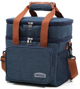 LAS XL Double Layer Insulated Lunch Bag Tote Bag - Brivilas Waterproof Lunch Bag
