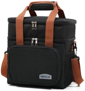 LAS XL Double Layer Insulated Lunch Bag Tote Bag - Brivilas Waterproof Lunch Bag