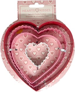 Maruti Groups 4pc Heart Cookie Cutter Set – Stainless Steel (S, M, L, XL Sizes) Cookie Cutter