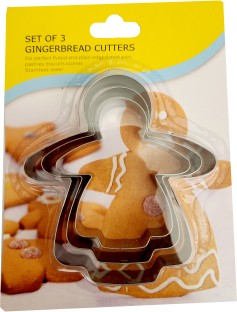Maruti Groups 3pc Big Gingerbread Women Cookie Cutter Set - Stainless Steel Cookie Cutter