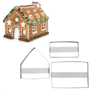 Maruti Groups 3D Gingerbread House Cutter Set of 3 - Stainless Steel Cookie Cutter