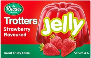 Rhodes Trotters Strawberry Flavoured Jelly Powder Crystals