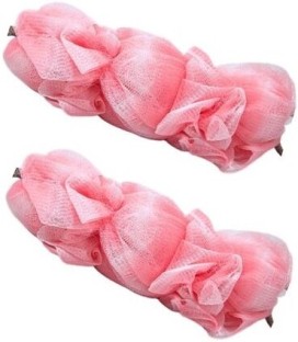 Wobuciko Pink Twinpack Ombre Mesh Sponge Bath Sponge For  Women