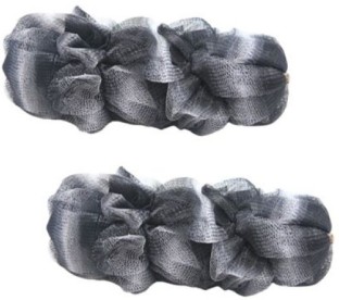 Wobuciko Black Ombre Mesh Sponge - Set of 2 Bath Sponge For  Men & Women