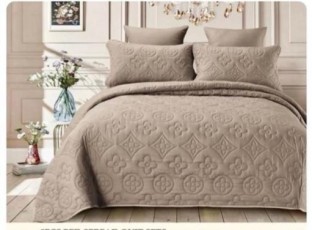 FOUR G HOMEWARE BED SPREED 400 TC Polycotton King Self Design Flat Bedsheet Adults