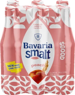 Bavaria Peach Flavoured Malt Non Alcoholic Beer Bottle