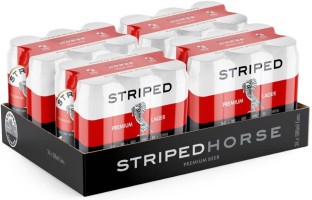 Striped Horse Premium Lager Can