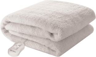Pure Pleasure (91 cm x 205 cm) Single | Extra Length Sherpa Fleece | Fitted W/ Skirt (Winter) (Electric Blanket)