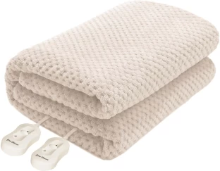 Pure Pleasure (152 cm x 188 cm) Queen | Coral Fleece | Fitted W/ Skirt (Winter) (Electric Blanket)