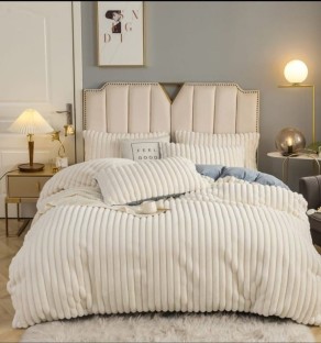 SMTE (200 cm x 240 cm) Corduroy Comforter - CREAM WHITE (Comforter)