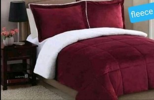 SMTE (180 cm x 210 cm) Fleece Comforter set (Fleece Blanket)