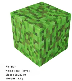 Max (05 oak leaf)Rich selection of magnetic blocks Minecraft cubes DIY Building toys Set 10 pcs 05 oak leaf Characters