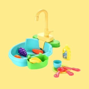 HEMCO Vegetable Washing Basin Sink Toy Set for Kids 3+ B4754 Soft Blocks