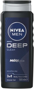 Nivea Men Deep Clean Shower Gel Body Wash
