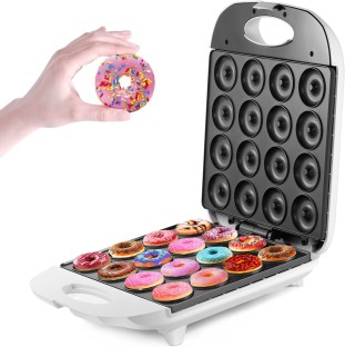 GlenFerti 16 Holes Mini Doughnut Snack Bread Maker
