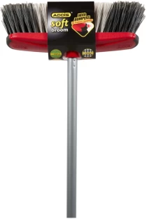Addis Broom Soft Wet Steel Handle Plastic Broom