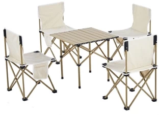 lilhe Children's Outdoor and Camping Foldable Table & s Set of 5 Foldable Chair