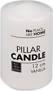 AZ Décor Candle Pillar Round White 12X7Cm Scented