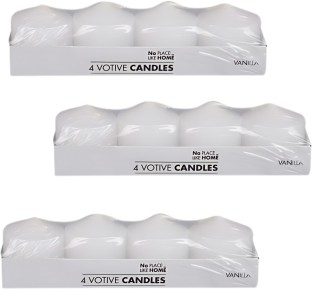 AZ Décor Candle Votive 3.5Cm 4Pc White Scented