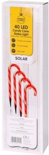 Santa's Trading Solar Candy Cane Stakes LED Stake Light
