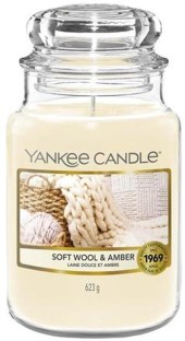 Yankee 5038581147703 Soft Wool And Amber Candle