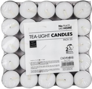 No Place Like Home CANDLE TEA-LIGHT WHITE OPP 10g-25