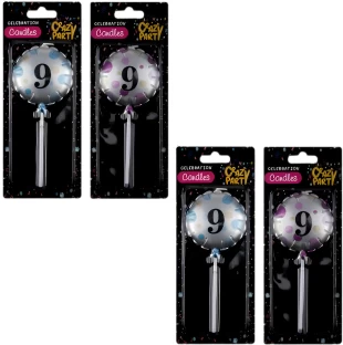 AZ Décor Candle Birthday Balloon Round Asstd-9