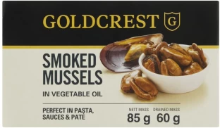 Goldcrest Smoked Mussels in Vegetable Oil Sea Foods