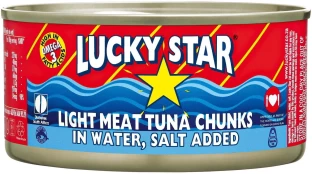 Lucky Star Light Meat Tuna Chunks in Water Sea Foods