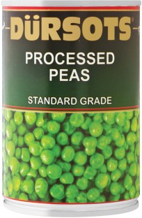 Dursots Processed Peas Standard Grade Vegetables