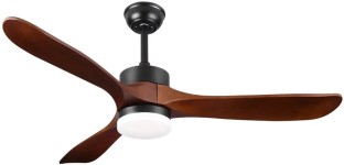MRUL Modern Black + Plastic Wood imitation A+ 74 mm Energy Saving, Silent Operation Ceiling Fan