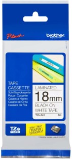 Brother TZE-241 Black on White Laminated Labeling Hand-held Adhesive Tape (Manual)