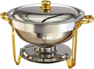 Buds Warmwel Stainless Steel Buffet Chafing Dish Gold 5 5 l Single Pan